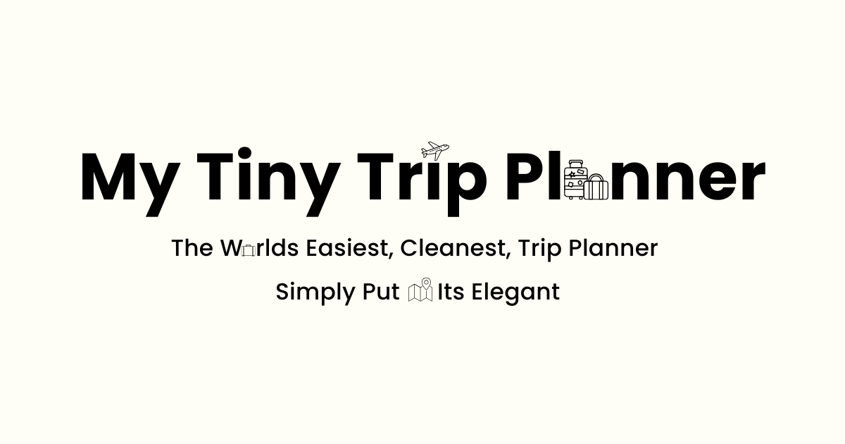 A traveler planning a multi-day trip itinerary on My Tiny Trip Planner